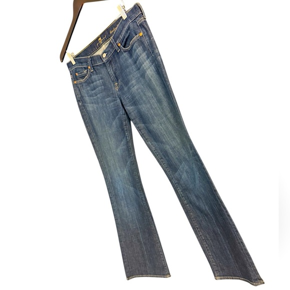 7 For All Mankind size 30 EUC classic Indigo Boot Cut Jeans - Picture 1 of 16